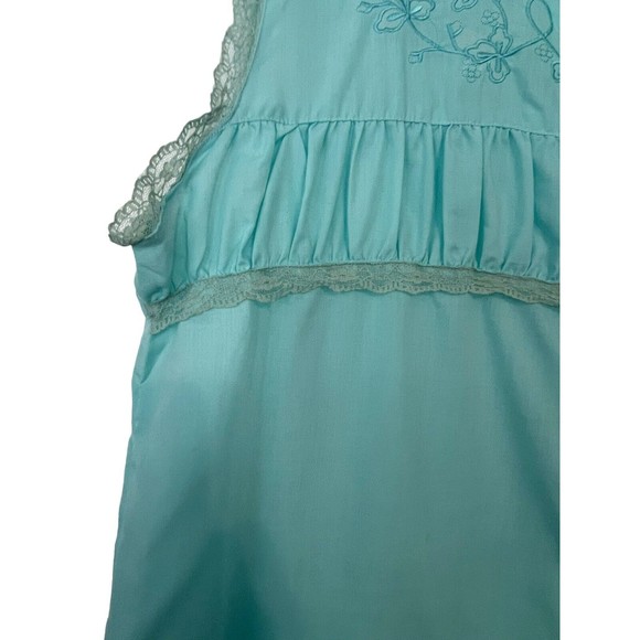 Nucci Intimates Woman’s Vintage Nightgown House Dress 3X Light Blue Button Front - Picture 8 of 16